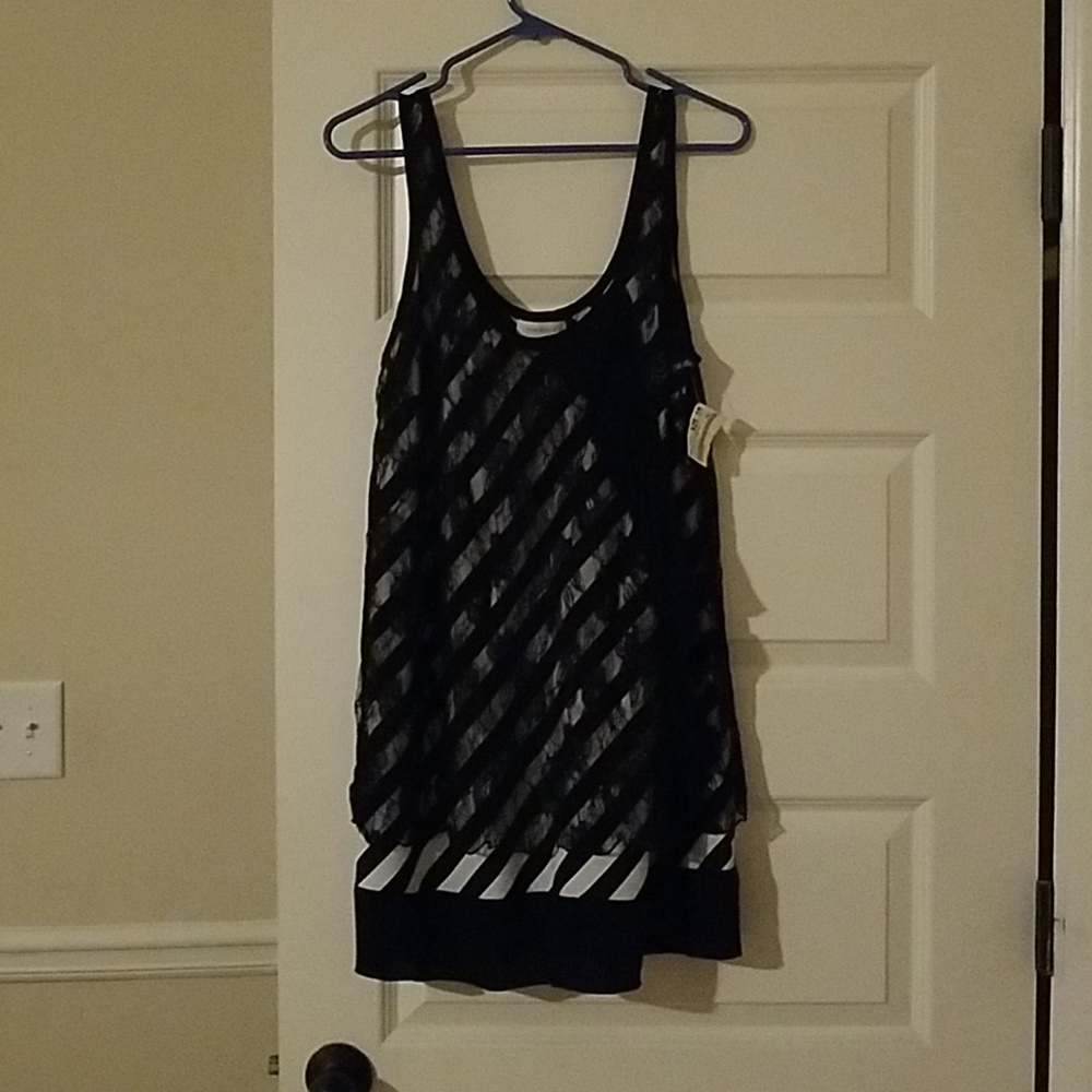 Black and White Lace Tunic
